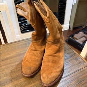 Tecovas Men's Brown Suede Cowboy Boots